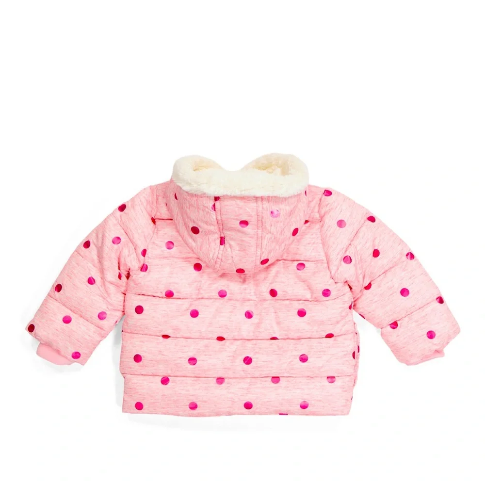 NWT Size 18 Months Girls Puffer Faux Fur Lined Jacket New Never Worn - Picture 2 of 3